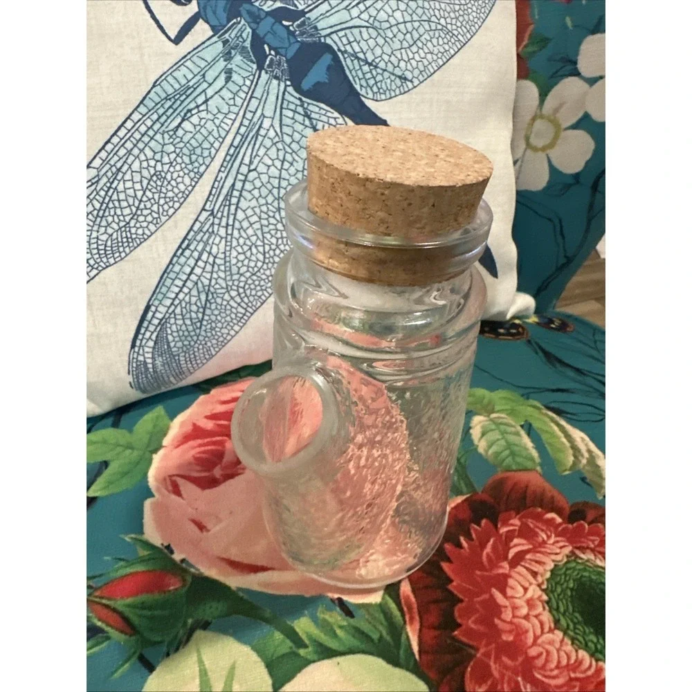 Vintage Textured JAR WMF Clear Glass Peanut Jar from Germany with Original Cork